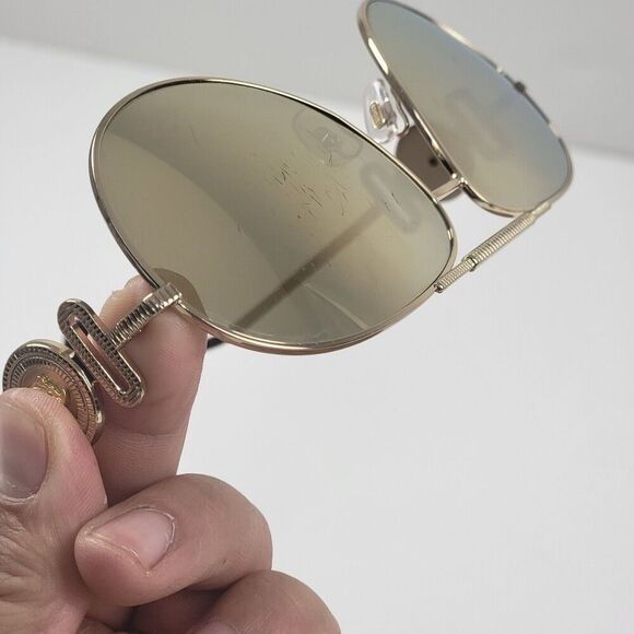 Versace Aviator Sunglasses VE2249 1002/7P Gold Metal Frame Gold Mirror Lens 65mm - Picture 13 of 16